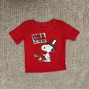 JUMPING BEANS SNOOPY Patriotic Tee Shirt 18 Months